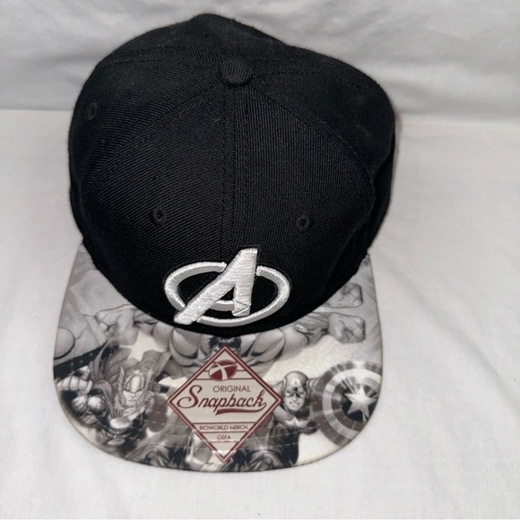 Marvel Hat Men's OSFA Black Avengers End Game Adjustable Snapback Logo Cap - Picture 6 of 9